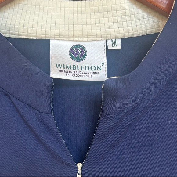 WIMBLEDON Jacket Women Navy Blue Full Zip Tennis Classic Championship Medium - Picture 2 of 6